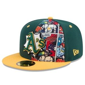 Oakland Athletics New Era Green/Gold 2025 MLB 59FIFTY Fitted Hat Size 7 1/4 NWOT
